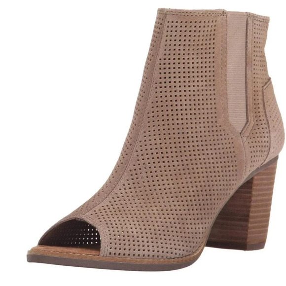 Toms Womens Majorca Peep Toe Mid-Calf Fashion Boots - Picture 2 of 8